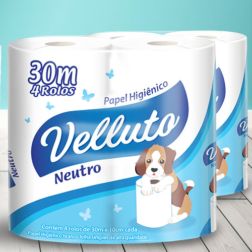 Embalagem para Papel Higiênico Velluto