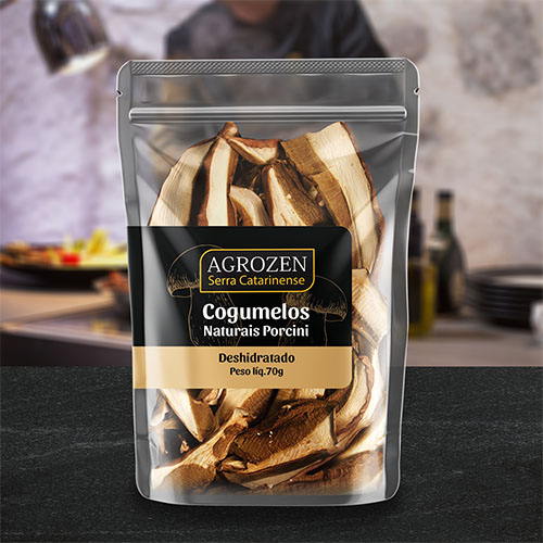 Embalagem para pinhão cogumelo, e conserva de pinhão