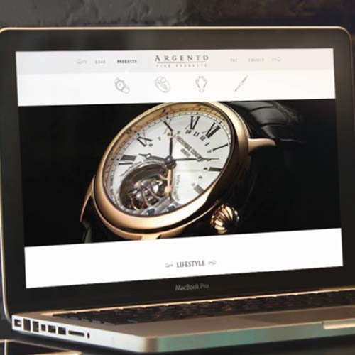 Website para Relógios de Luxo Argento