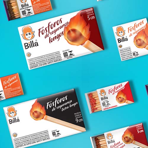 Embalagem para Palitos e Fósforos Billa