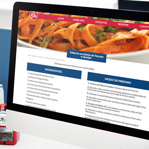 Website para Massas daBoa